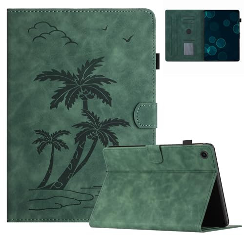 Funda para Lenovo Tab M10 Plus 3rd Gen 10.6 Pulgadas 2022 (TB125FU/TB128FU) PU Flip Tableta Carcasa Cubierta con Auto Activación/Reposo, Cierre Magnético Cubierta y Múltiple Ángulo Soporte,Verde