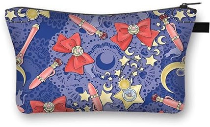 Kosmetiktasche Gelbe Sterne Schminktasche Tragbare Reise Kosmetiktasche Klein Niedliche Vielseitige Make Up Bag Kosmetiktasche Damen Reißverschlusstasche Schminktasche Klein Mädchen