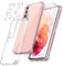 Ysjisy Hülle für Samsung Galaxy S21 5G mit 2 Stücke Schutzfolie und 2 Stücke Kameraschutz, Weich und Transparent TPU Handyhülle, Stoßfest und Anti-gelb Schutzhülle