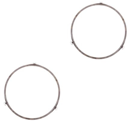 Angoily 2pcs Microwave Roller Ring Turntable Ring for Microwave Replacement Tray Stainless Steel Easy Installation