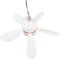Ceiling Fan Light, Camping Hanging Fan Low Profile Ceiling Fan with LED Light 12V DC Blades for Outdoor Indoor Fishing 16.5 Inches