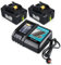 2Packs 5.5Ah 18V BL1860B Battery Li-ion Replacement for Makita 18V Battery + DC18RC 14.4V-18V 3.0Ah Charger Compatible with Makita BL1860B BL1850 BL1860 BL1820 with LED Indicator