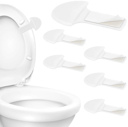 6PCS Toilet Seat Lifter Tab, Toilet Seat Lifter Handle, ToiletSeat Holder Clip for Home, Office, Bathroom Fixtures, Bathroom Accessories