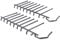 DEKAROX Lower Basket Insert Set of 2 Compatible with Bosch Siemens 645102 00645102 9-Way Folding Spiked Row for Dishwasher Lower Basket
