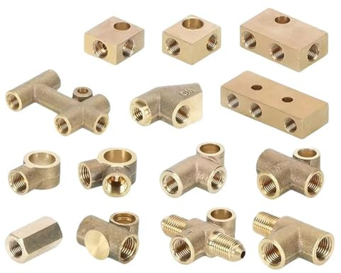 Raccordi for tubi freno a T a 3 vie M10X1 M12X1 M12X1,25 Raccordo for tubi in ottone a 4 vie(ST12125)