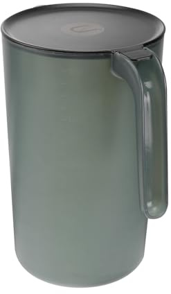 Toyvian Pichet Plastique Noir 2,5 L avec Couvercle à Pression et Poignée, Broc à Eau Froide Résistant la Chaleur, Carafe Pratique pour Jus, Pique-niques et Repas en Famille Réutilisable
