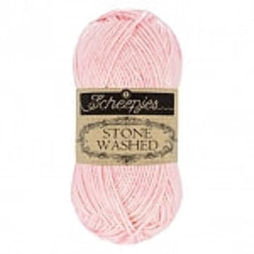 Scheepjes Stone Washed Garn 50 g – 820 Rosenquarz Baumwolle/Acryl Nadelstärke 3 mm