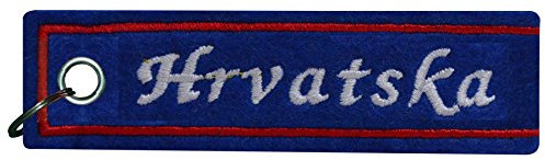 FanShirts4u Schlüsselanhänger aus Filz - Kroatien/Hrvatska - WM - Nation (Hrvatska/blau)