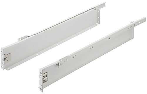 Gedotec Schubkasten-System Schubladenschiene Teilauszug Schubladen-Box Küchen-Schrank | Nennlänge: 450 mm | Zargenführung Tragkraft 25 kg | Rollenführung Höhe 86 mm | 1 Garnitur - Auszüge für Möbel