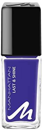 Manhattan Last & Shine Nagellack – Königsblauer, glänzender Nail Polish für 10 Tage perfekten Halt – Farbe Magnetic Blue 875 – 1 x 10ml