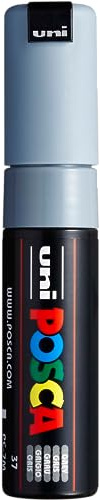 Uni-Ball Posca 181333 Marker Pen with Wide Conical Tip PC 7 m 4.5-5.5 mm Grey