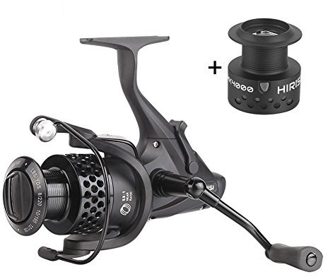 Hirisi Tackle® Schnellere Geschwindigkeit 5,5:1 Karpfenangeln Rolle für Süßwasser Freilaufspule