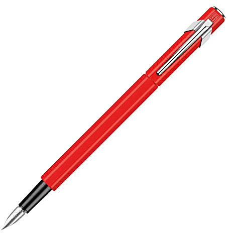 Caran d'Ache Metall- Füllfederhalter 849 rot matt Feder F