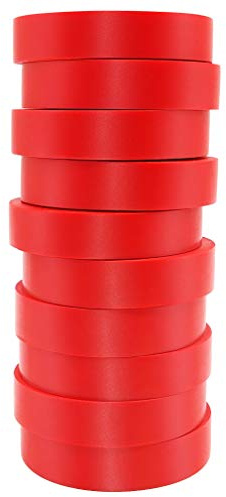 ALBOYI 10 Rolls Red Electrical Tape, 15mm x 15m Self-Adhesive PVC Insulation Tape for Wire Repair, Cable Protection and Securing Holiday Lights