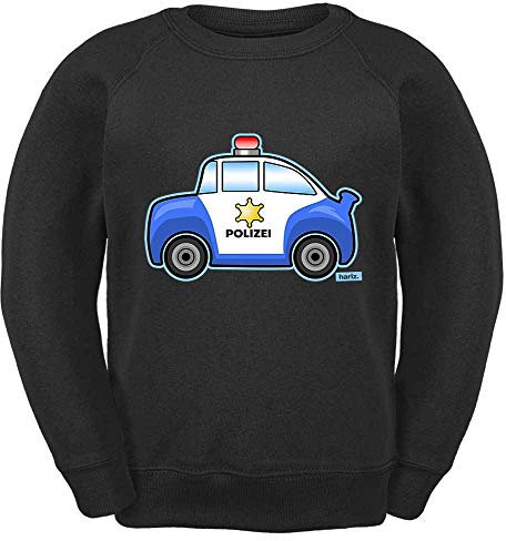 HARIZ Kinder Sweater Polizei Auto Auto Polizei Inkl. Geschenk Karte Schwarz 116/5-6 Jahre