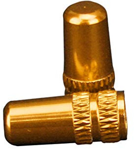 Fahrrad Ventilkappe SV DV 2er Set Aluminium Rennradventil (Gold)