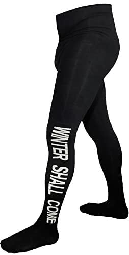 Weri Spezials Herrenstrumpfhose Baumwolle mit Eingrif in mehreren tollen Farben und Farbvariationen. (50-52, Schwarz-Weiß Winter)