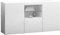 Panana 3 Doors Cabinet 5 Shelves Sideboard Cupboard Unit Glass Shelf With RGB LED Lights LxWxH 53.15x13.39x27.56inch