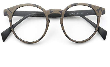 Kfdzsw Brillen Rahmen Frauen-runde Brille Feld Männer Bunte Vintage Mode-Full-Felge Rx-Glas-Rahmen Licht TR Brillen Regenbogen-Schwarze Brille-Rahmen (Frame Color : Silver)