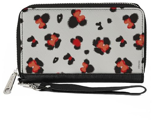 Buckle-Down Damen-Geldbörse aus PU-Kunststoff, mit Reißverschluss, rechteckig, Minnie-Maus, 19,1 x 11,4 cm, minnie maus, 7.5x4.5, Buckle-down Portemonnaie mit Reißverschluss, rechteckig, Minnie Maus