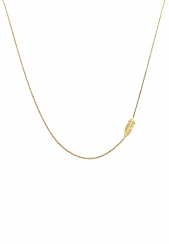 Elli Halskette Damen Feder Symbol Schlicht in 925 Sterling Silber