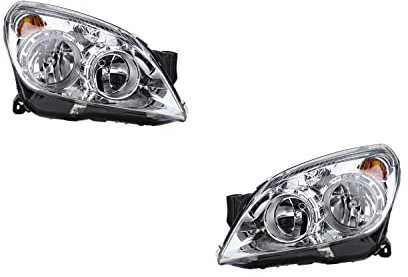 Johns, Scheinwerfer Satz passend für Opel Astra H 03/04- H7/H1 Set links & rechts Chrom