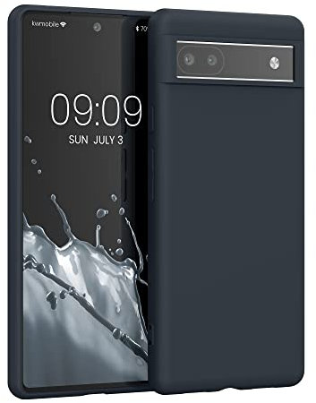 kwmobile Custodia Compatibile con Google Pixel 6a Cover - Back Case per Smartphone in Silicone TPU - Protezione Gommata - blu mirtillo