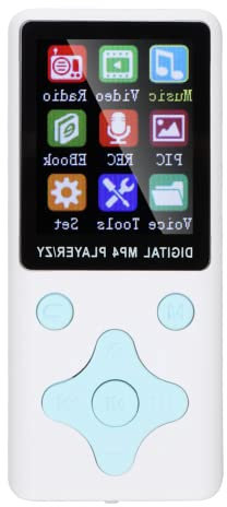 Yctze MP3 MP4 Player, Bluetooth 4.2 Music Player with 1.8in Screen, Portable MP3 Player Support 32G memory card, 4 to 6H Play Times, Support Radio, Recording, Video, E book (White)
