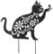 BESPORTBLE Black Cat Plants Decor Garden Ornament Decorative Metal Stakes for Yards Gardens Animal Lawn Decoration