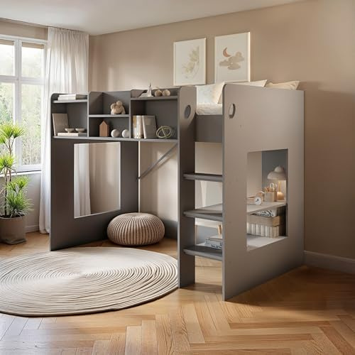 Flair Wizard Junior Mid High Sleeper Bed - Grey