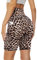 Missluck Radlerhose Damen mit Taschen Kurze Sporthose Hohe Taille Leggings Blickdicht Shorts Sommer Hose für Yoga Gym (Leopard,3XL)