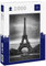 Lais Puzzle Roter Wagen vor Eiffelturm Paris in schwarz weiß 1000 Teile