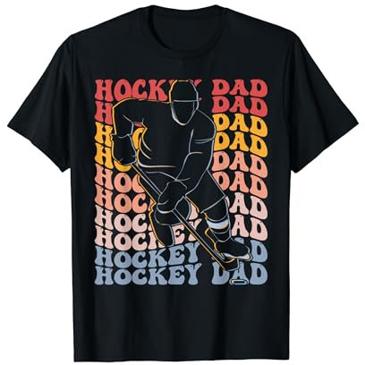 Hockey Dad Groovy Hockey Dad T-Shirt
