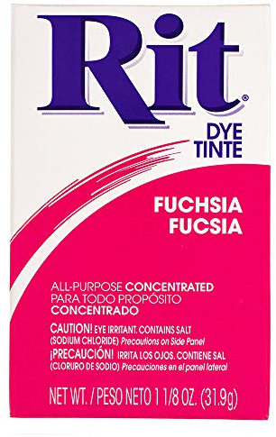 Tinte en polvo concentrado multiusos para ropa, decoración y manualidades, fucsia (paquete de 1)