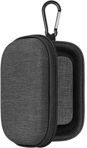 Geekria Shield - Custodia per auricolari compatibile con auricolari Sennheiser Accentum True Wireless, custodia rigida da viaggio con moschettone (grigio scuro)