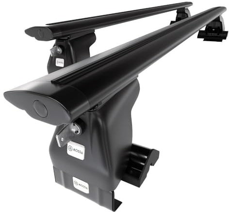 Mossa - Alu-Dachträger kompatibel mit Toyota Auris mk I Hatchback (2006-2012) - schwarz Dachträger Dachgepäckträger - ohne Montagelemente 2