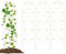GOPLUS Lot de 2/4 Treillis Jardin pour Plantes Grimpantes, Treillis pour Plantes 1,8M/2,2M en Métal Galvanisé, Treillis Décoratif pour Plantes, Légumes, Fleurs, Vignes (Tournesol Blanc|50x180CM,2)