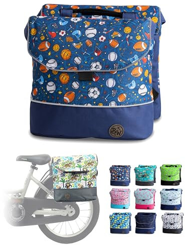BambiniWelt by Rafael K. Gepäcktasche Gepäckträgertasche für Fahrrad [Fahrradtasche für Kinder] wasserabweisend geeignet für 12-18 Zoll z.B. für Puky oder Woom Räder (Modell 1 (M1))