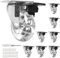 SWAWIS 8er Set Möbelrollen klein Möbel Rollen 50 mm Möbelrollen mit Bremse Rollen für Möbel Lenkrollen Tragkraft 160KG 360° Drehbar Rollen Transportrollen für Palettenmöbel, Couchtische, Krippen