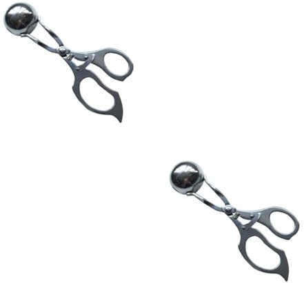 TOPBATHY 2St praktischer Pelletierer aus Metall Metall-Pelletierer Frikadelle Maker Zange Fleisch Baller Zange DIY Fischfleischbällchenhersteller Gefüllter Frikadellenclip aus Edelstahl
