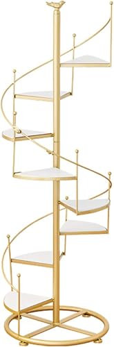 Rotierender Blumentopfhalter, Wendeltreppen-Pflanzenständer aus Eisen, dekorativer Topf- und Behälterständer im nordischen Stil, Topfpflanze für Terrassengarten, Wohnzimmer, Balkon