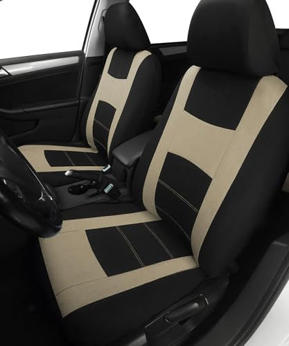 Flaconi Autositzbezug-Sets, universelle Sitzbezüge, Autositzbezüge, kompatibel mit den meisten Autositzen (Beige)