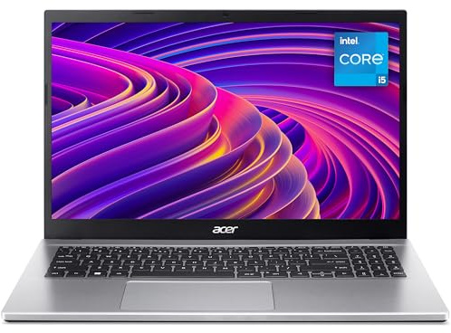 Acer Aspire 3 A315-59 Laptop - Intel Core i5-1235U, 8GB, 512GB SSD, Integrated Graphics, 15.6-inch FHD, Windows 11, Silver (Renewed)