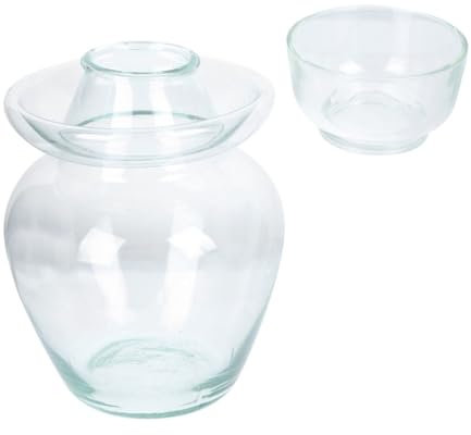 Amosfun Bocal à Choucroute en Verre de Taille Contenants Alimentaires Faciles à Ranger Vous Pouvez Le Mettre dans Un Bocal