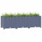Baziroo Jardinière extérieure surélevée - 120 x 40 x 38 cm - En polypropylène - Pour l'extérieur, le balcon, la culture - Gris