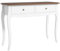 HOMCOM Tavolo Consolle Moderno con 2 Cassetti, Consolle da Ingresso in MDF e Truciolato, 100x35x76.5 cm, Bianco e Marrone Scuro