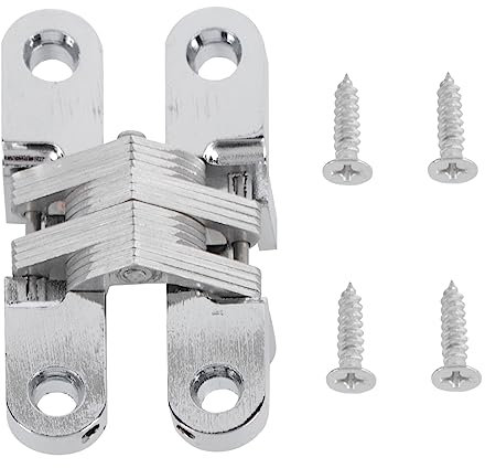 NUOBESTY Scharnier verstecken Scharnier für Rollladen Klapptürscharnier Pflicht Scharniere für Faltläden Klappscharnier Hochleistungsscharnier Rostfreier Stahl Silver