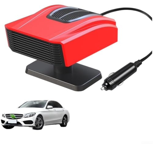 Pumixiy Entfeuchtungsluft für die Windschutzscheibe, doppelte schwarze Luftreiniger-Funktion für Gebläse mit Plus warmer, 360-Grad-abstimmbarer 150-W-Heizung, 12 V, 24 V, Auto-Abtauung, Ionisator
