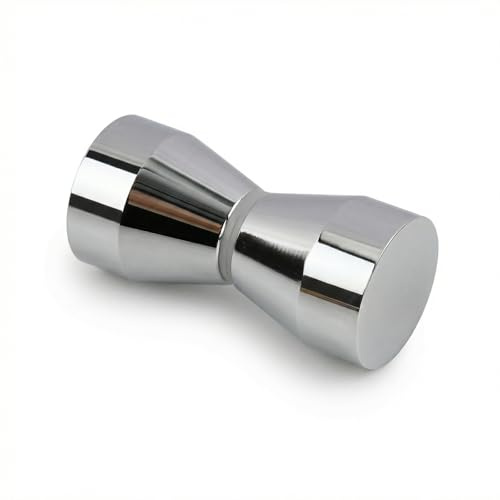 Ziyonix 1 Stück Duschtürknopf Duschtürgriffe Beidseitig Aluminiumlegierung Duschtürgriffe Duschkabine Griff Chrom Dusche Türknopf, Glastür Griff Geeignet für Bad Küche Büro (30mm)