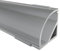 Alumino | LED Aluminiumprofil Eloxiert | 150 cm | Eckprofil | Semi Abdeckung | für 12 mm LED-Streifen | Weser